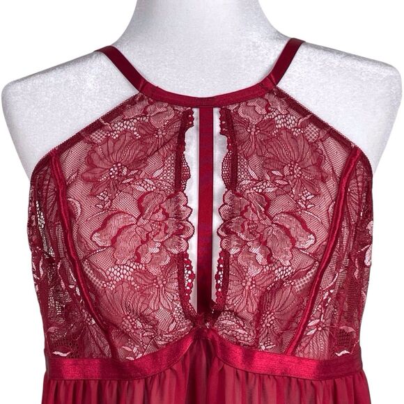 NWT Torrid Lace High Neck Babydoll Size 2 Red Sleeveless Adjustable Straps - Picture 6 of 15